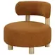 Zonie Orange Boucle Barrel Back Accent Chair