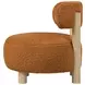 Zonie Orange Boucle Barrel Back Accent Chair