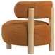Zonie Orange Boucle Barrel Back Accent Chair