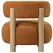 Zonie Orange Boucle Barrel Back Accent Chair