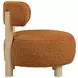 Zonie Orange Boucle Barrel Back Accent Chair