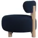 Zonie Blue Boucle Barrel Back Accent Chair