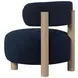 Zonie Blue Boucle Barrel Back Accent Chair
