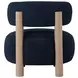 Zonie Blue Boucle Barrel Back Accent Chair