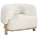 Lawler Ivory Boucle Barrel Back Accent Chair