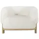 Lawler Ivory Boucle Barrel Back Accent Chair