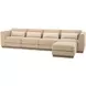 Portrait Toffee 5 Piece Modular Sectional with Pillow