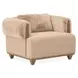 Portrait Toffee Upholstered Accent Chair with Pillow