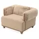 Portrait Toffee Upholstered Accent Chair with Pillow