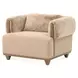 Portrait Toffee Upholstered Accent Chair with Pillow