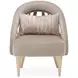 La Rachelle Lustre Upholstered Flame Accent Chair with Pillow
