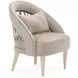 La Rachelle Lustre Upholstered Flame Accent Chair with Pillow