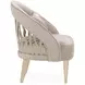 La Rachelle Lustre Upholstered Flame Accent Chair with Pillow