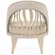 La Rachelle Lustre Upholstered Flame Accent Chair with Pillow