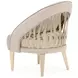 La Rachelle Lustre Upholstered Flame Accent Chair with Pillow