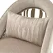 La Rachelle Lustre Upholstered Flame Accent Chair with Pillow