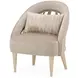 La Rachelle Lustre Upholstered Flame Accent Chair with Pillow