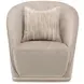 La Rachelle Lustre Upholstered Swivel Accent Chair with Pillow