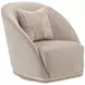 La Rachelle Lustre Upholstered Swivel Accent Chair with Pillow