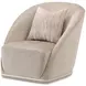 La Rachelle Lustre Upholstered Swivel Accent Chair with Pillow