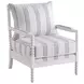 Blanchett White And Navy Accent Chair