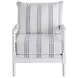 Blanchett White And Navy Accent Chair