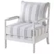 Blanchett White And Navy Accent Chair