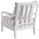 Blanchett White And Navy Accent Chair