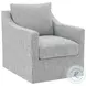 Winter Gray Sloped Arm Swivel Accent Chair