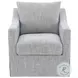 Winter Gray Sloped Arm Swivel Accent Chair