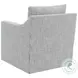 Winter Gray Sloped Arm Swivel Accent Chair