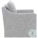 Winter Gray Sloped Arm Swivel Accent Chair