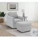 Winter Gray Sloped Arm Swivel Accent Chair