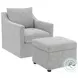 Winter Gray Sloped Arm Swivel Accent Chair