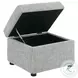 Winter Gray Hydraulic Lift Top Storage Ottoman