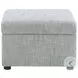 Winter Gray Hydraulic Lift Top Storage Ottoman