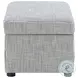 Winter Gray Hydraulic Lift Top Storage Ottoman