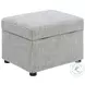 Winter Gray Hydraulic Lift Top Storage Ottoman