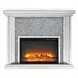 Noralie Silver 40" High Rectangular Electric Fireplace