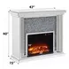 Noralie Silver 40" High Rectangular Electric Fireplace