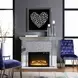 Noralie Silver 40" High Rectangular Electric Fireplace