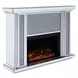 Noralie Silver 39" High Rectangular Electric Fireplace