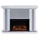 Noralie Silver 39" High Rectangular Electric Fireplace