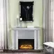 Noralie Silver 39" High Rectangular Electric Fireplace