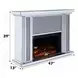 Noralie Silver 39" High Rectangular Electric Fireplace