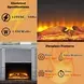 Noralie Silver 39" High Rectangular Electric Fireplace