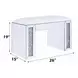 Noralie White Upholstered Vanity Stool
