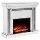 Noralie Silver 42" High Rectangular Electric Fireplace