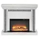 Noralie Silver 42" High Rectangular Electric Fireplace