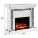 Noralie Silver 42" High Rectangular Electric Fireplace
